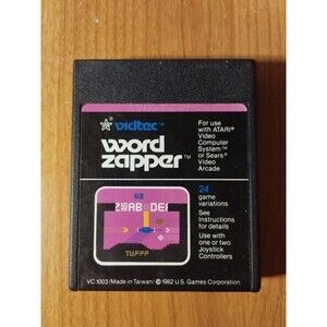 Word Zapper for Atari 2600. Tested & Works. Vintage 1982. US Games